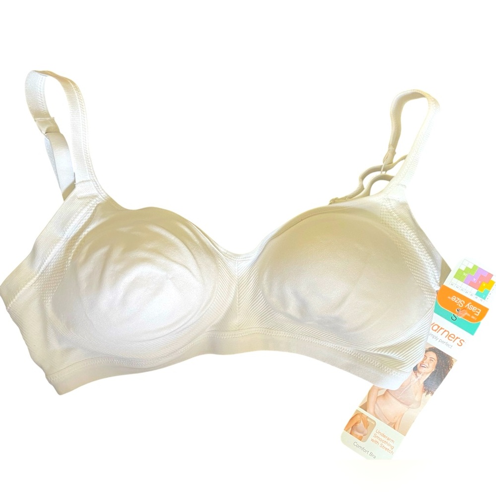 Warners Simply Perfect Women’s S White Cream lightly lined wireless comfort bra
